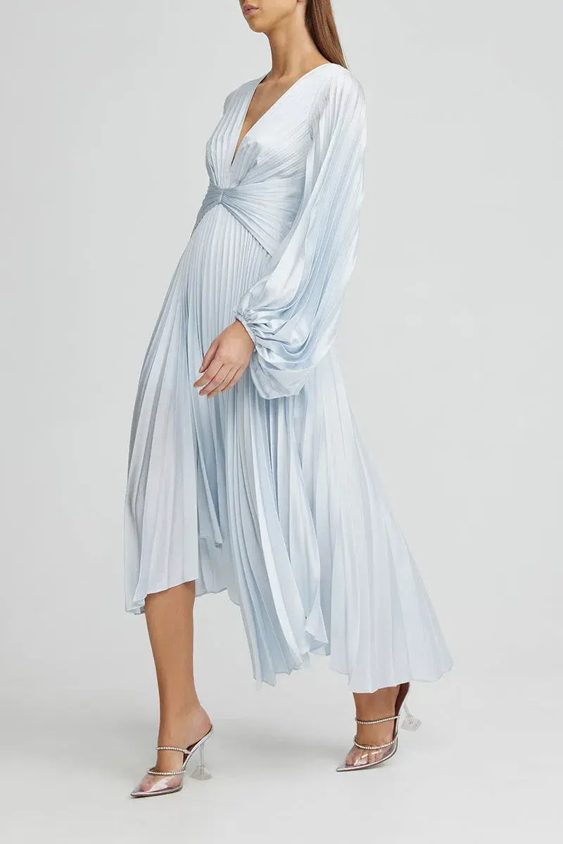 Acler - Palms Dress Sky Blue - Size 8 - Image 1
