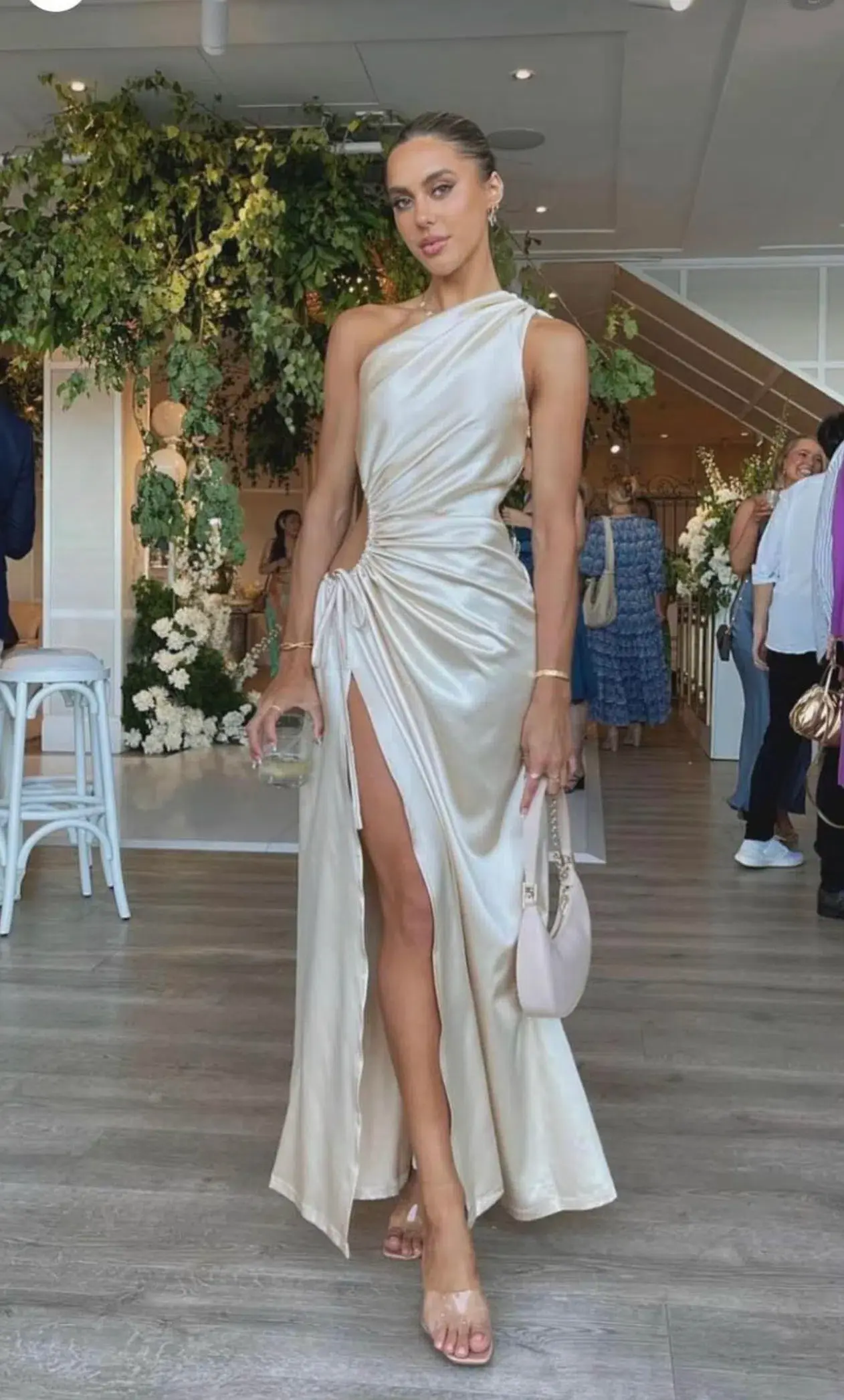 Sonya Moda Nour Ocean Pearl Maxi Dress White Size 6 - Image 1