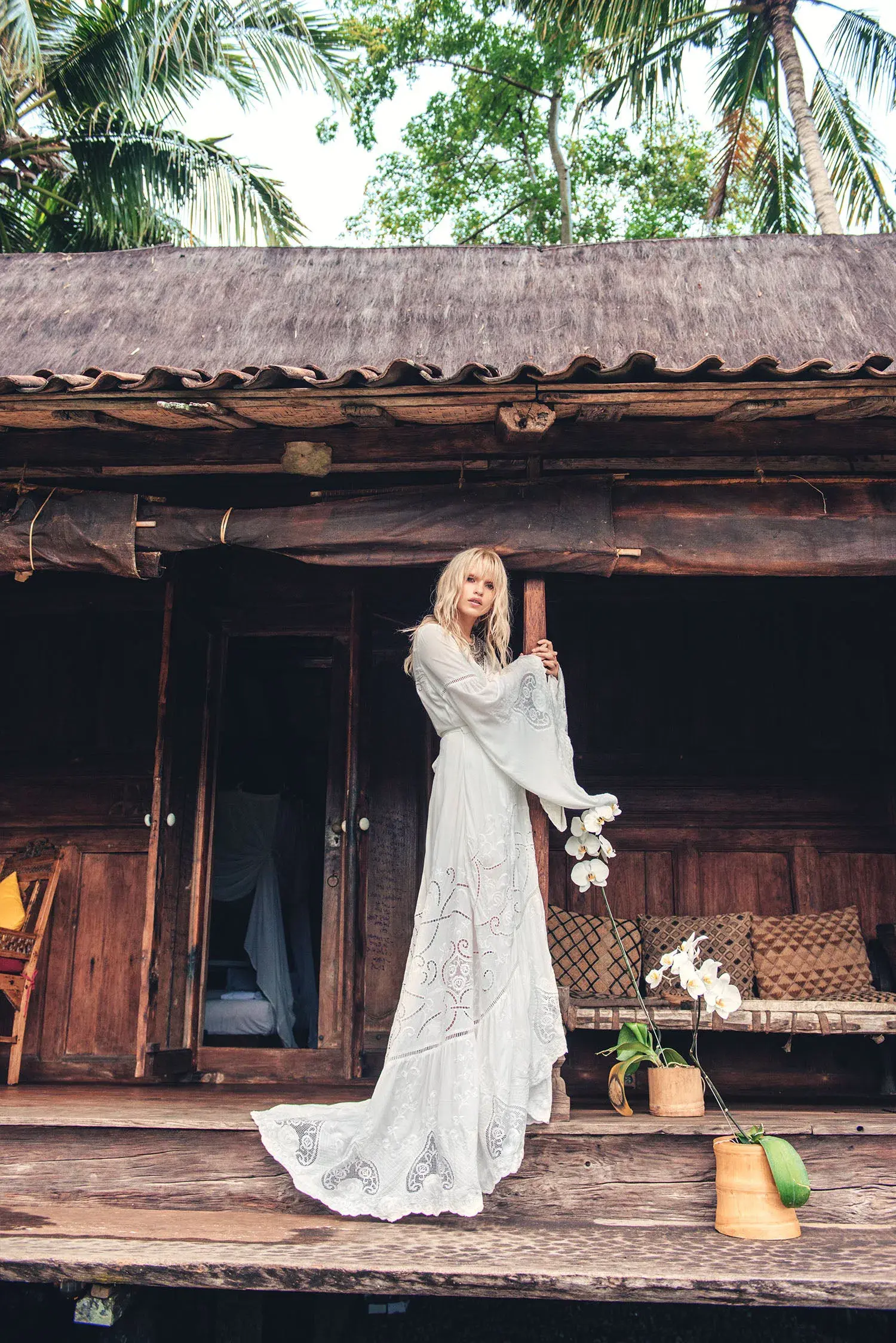 Spell and the Gypsy Gwendolyn Wrap Dress White Size 10 - Image 1