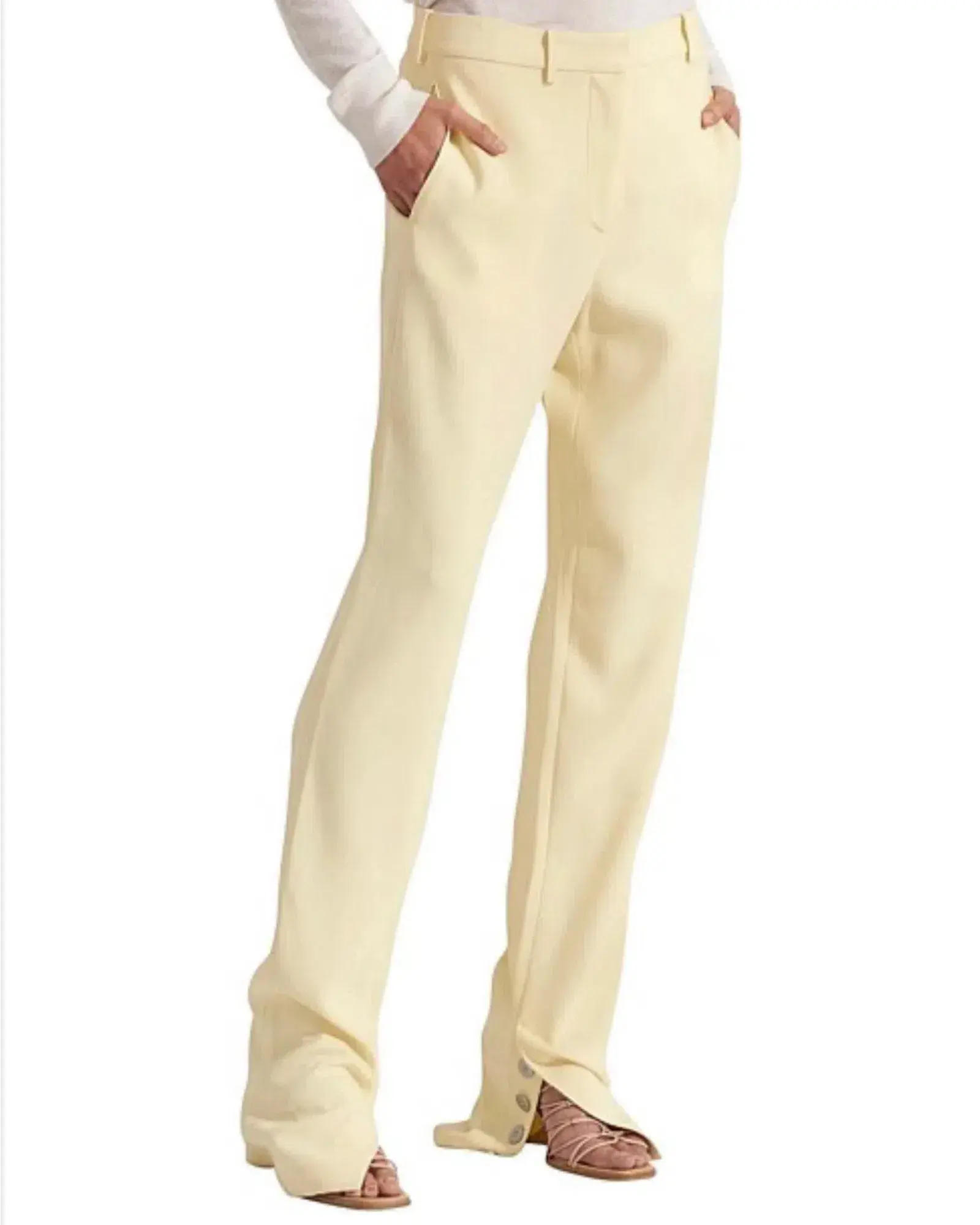 Dion Lee Cady Vented Trouser Yellow Size AU 6 - Image 3