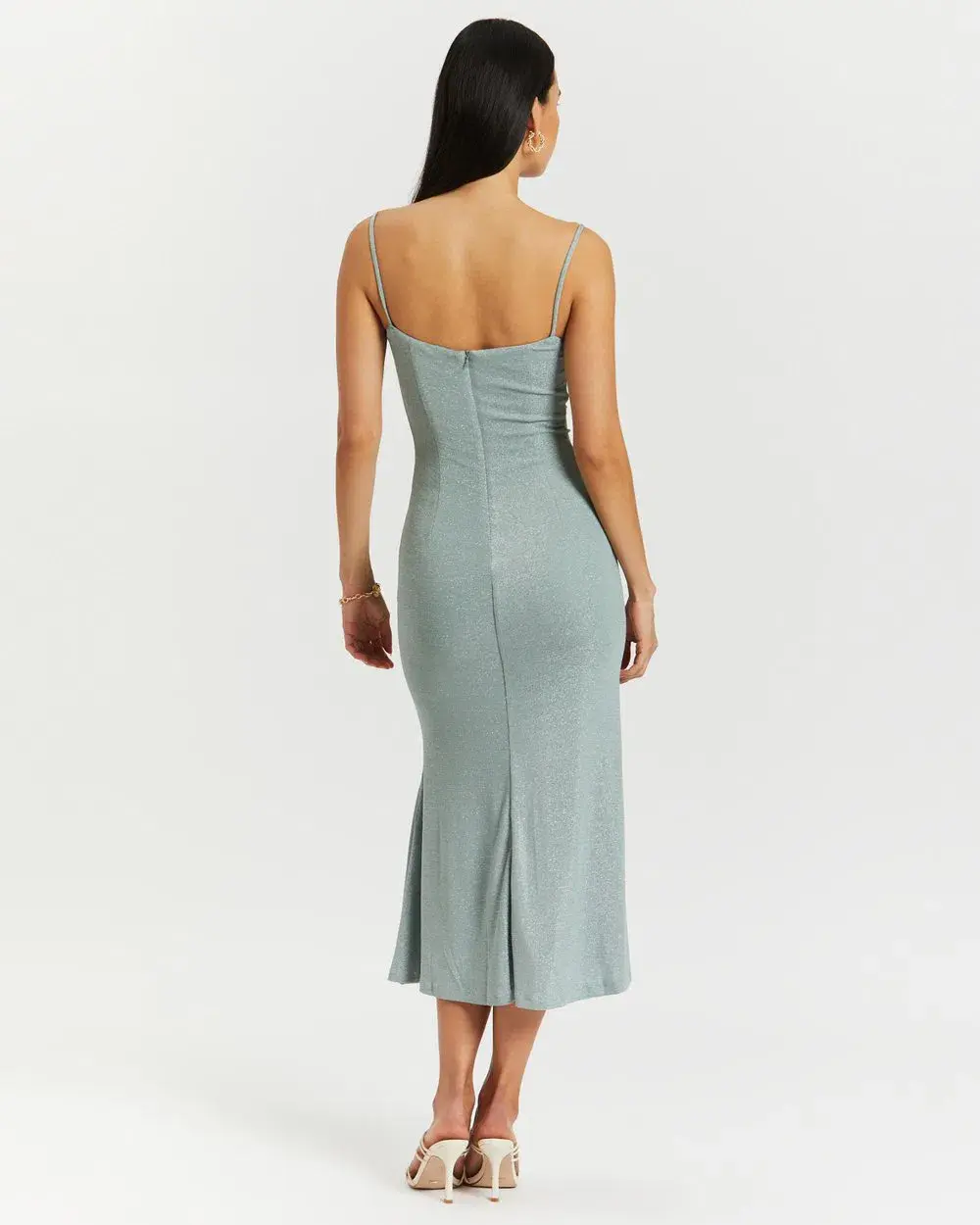 Misha Josette Midi Dress Blue Size 8 - Image 2