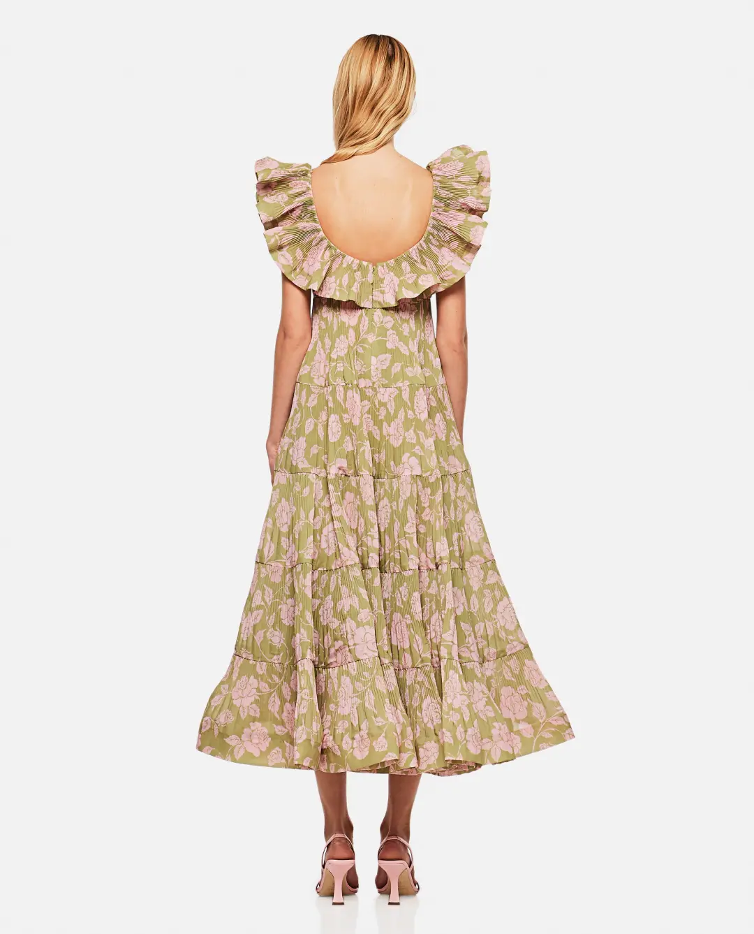 Zimmermann Lovestruck Pleated Gown Floral Size 1 / Au 10 for rent on The Volte - main image