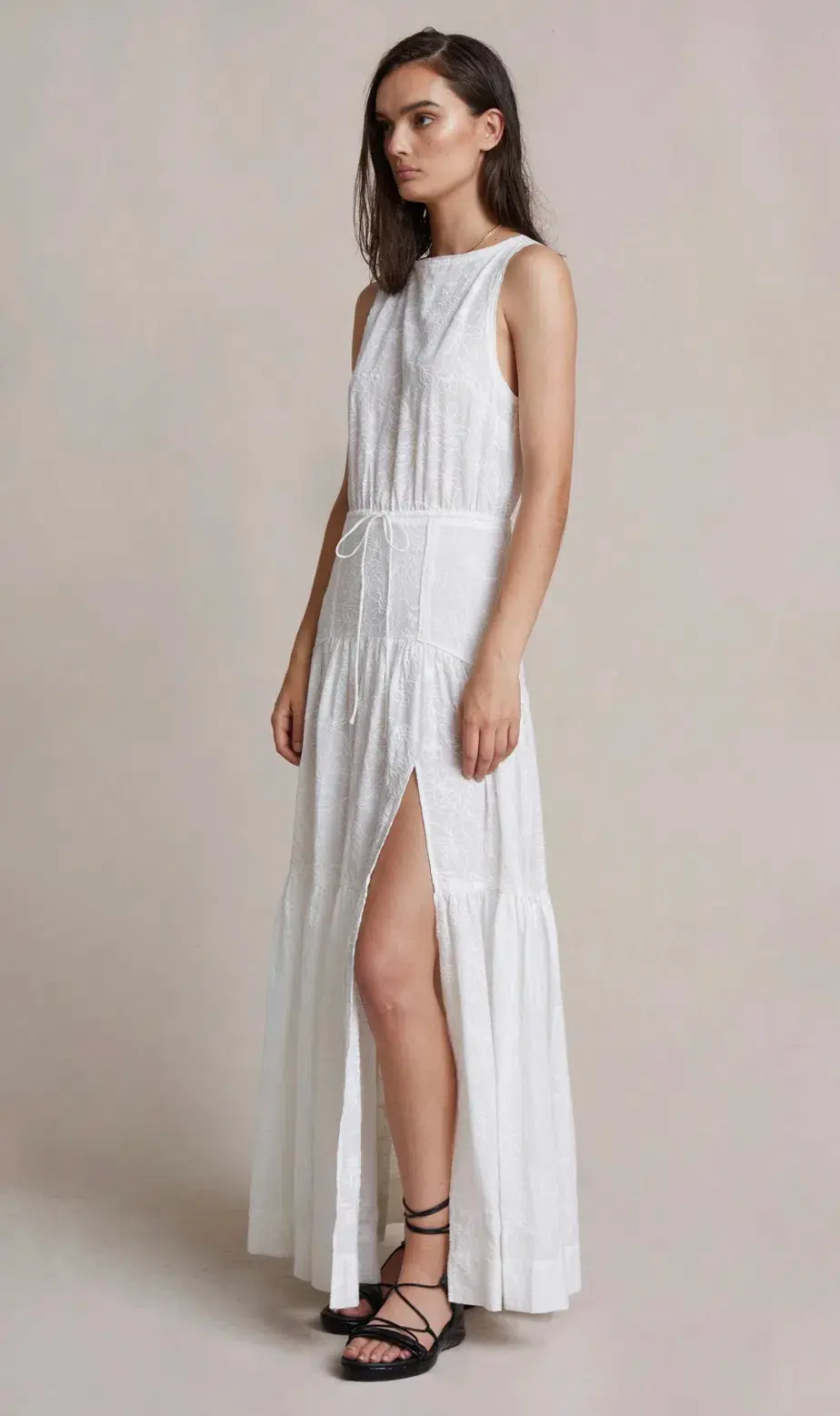 Bec & Bridge Sierra Maxi Dress Ivory Size 10  for rent on The Volte - main image