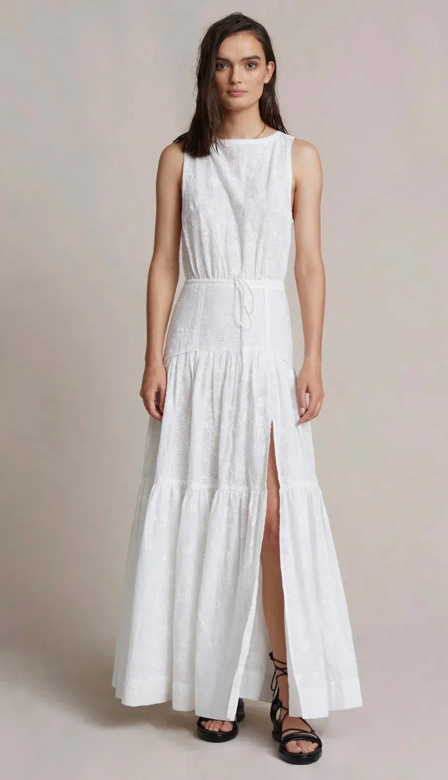 Bec & Bridge Sierra Maxi Dress Ivory Size 10  for rent on The Volte - main image