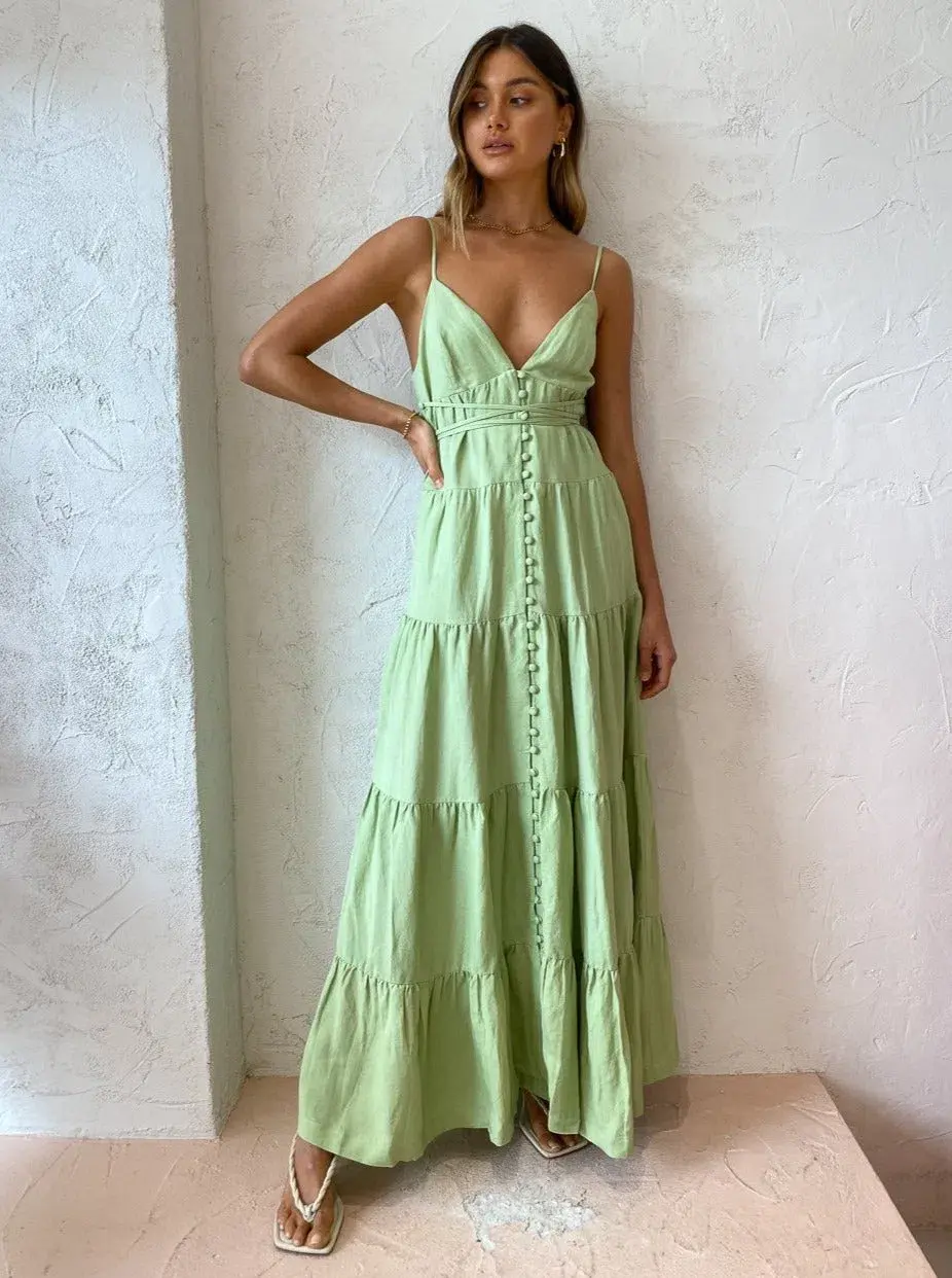 Hansen & Gretel Roberta Dress Green Size 8 - Image 3