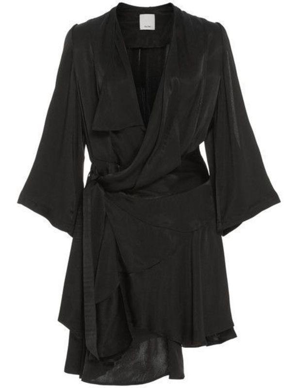 Acler Swindon Wrap Dress Black Size 10 for rent on The Volte - main image