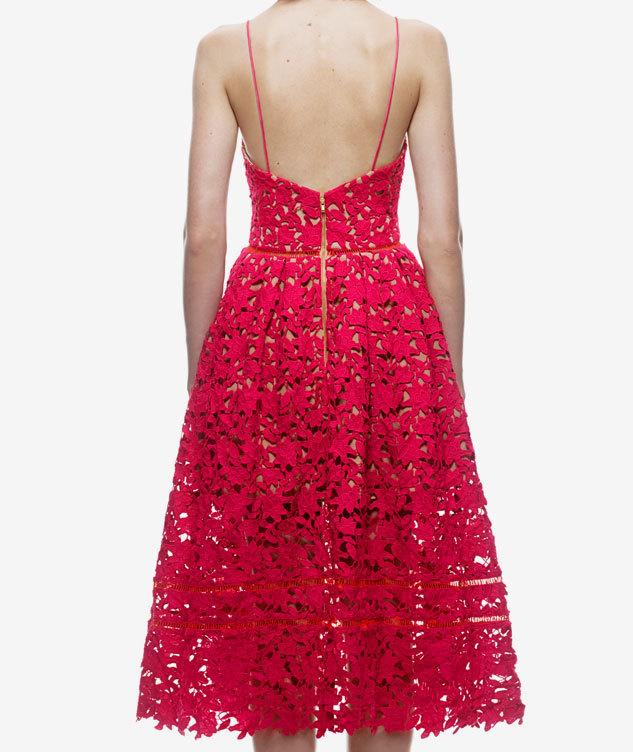 Self Portrait Red Lace Azalea Dress size 8 - Image 2