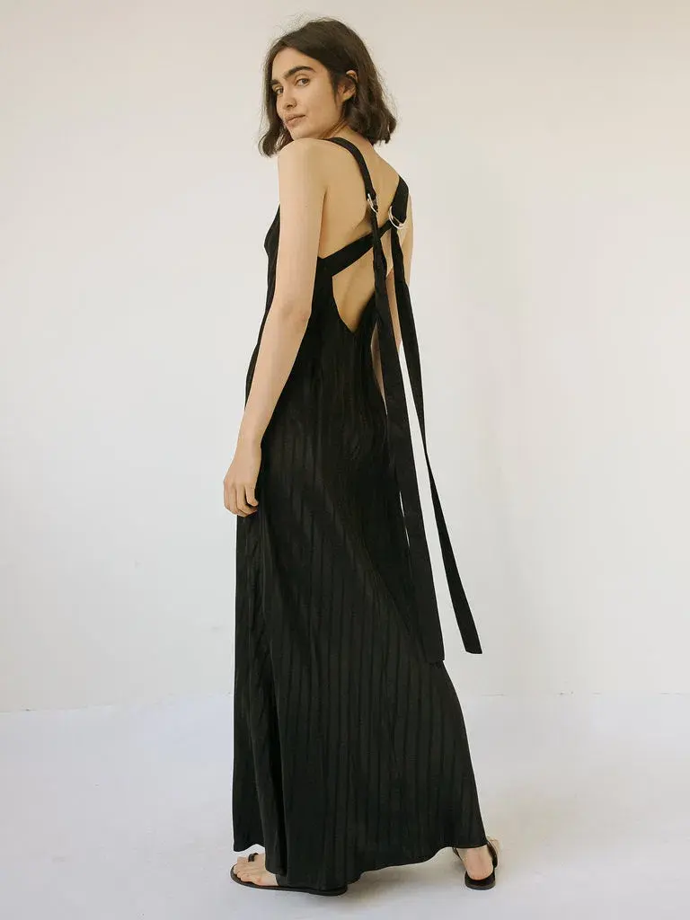 Lee Matthews Tamara Bias Maxi Dress Black Size 14 - Image 2