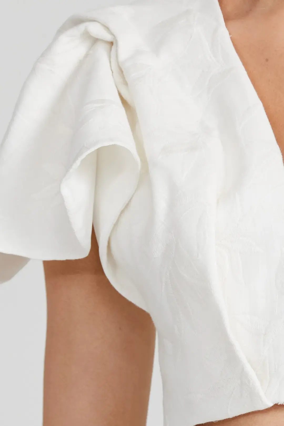 Acler Beverley Crop Top White Size 8 for rent on The Volte - main image