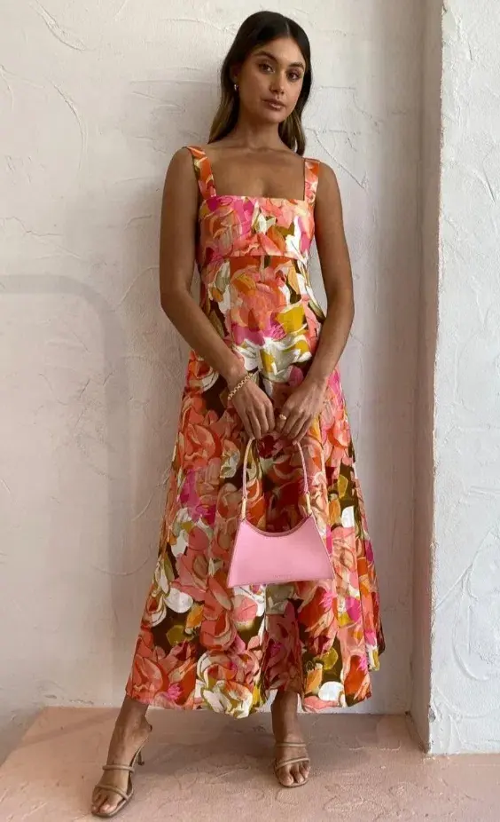 Acler Tate Dress Print Size 8 for rent on The Volte - main image