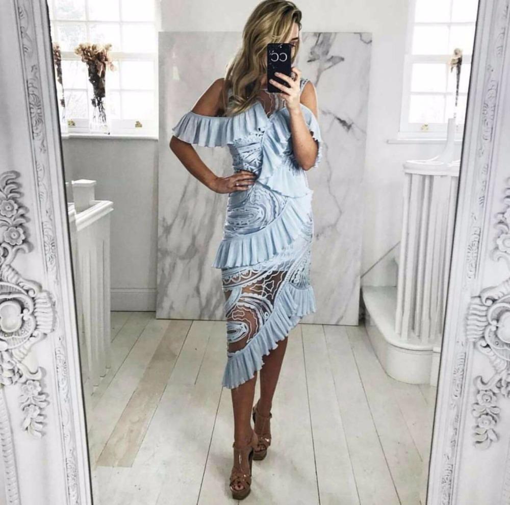 Alice McCall Love Me Like You Do Midi Dress in Ice Blue Size 4 - Image 9