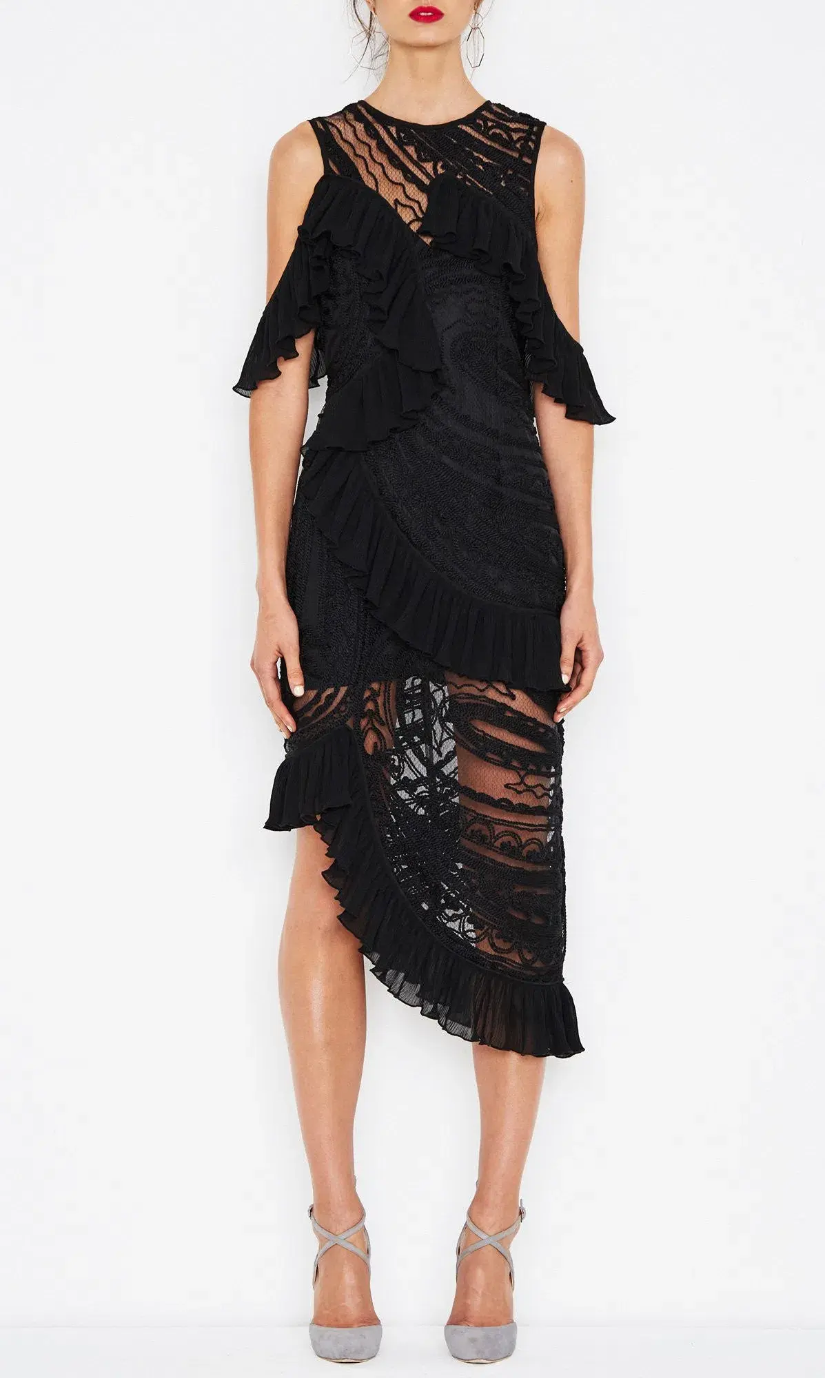 Alice McCall Love Me Like You Do Midi Dress Black Size 4 - Image 3