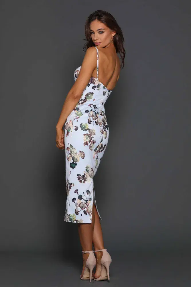 Elle Zeitoune Alannah Vintage Floral Dress Print Size 10 - Image 3