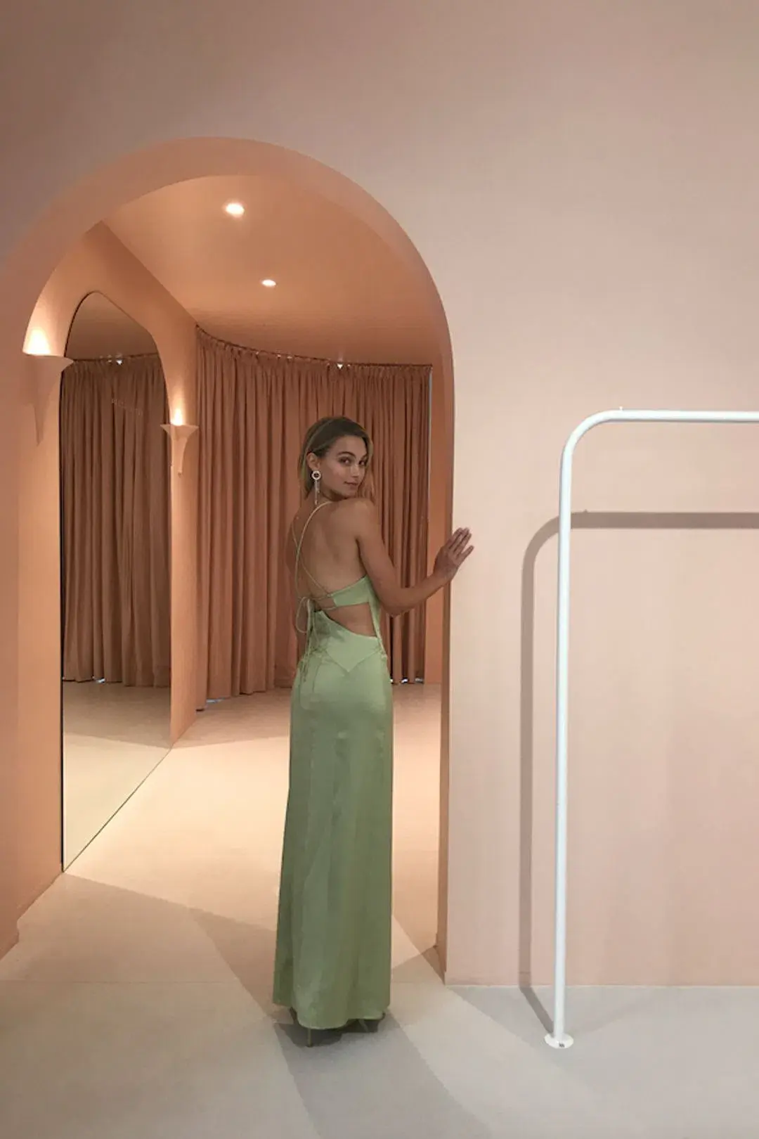 Manning Cartell Face Time Slip Dress in Pistachio Green Size 6  - Image 3