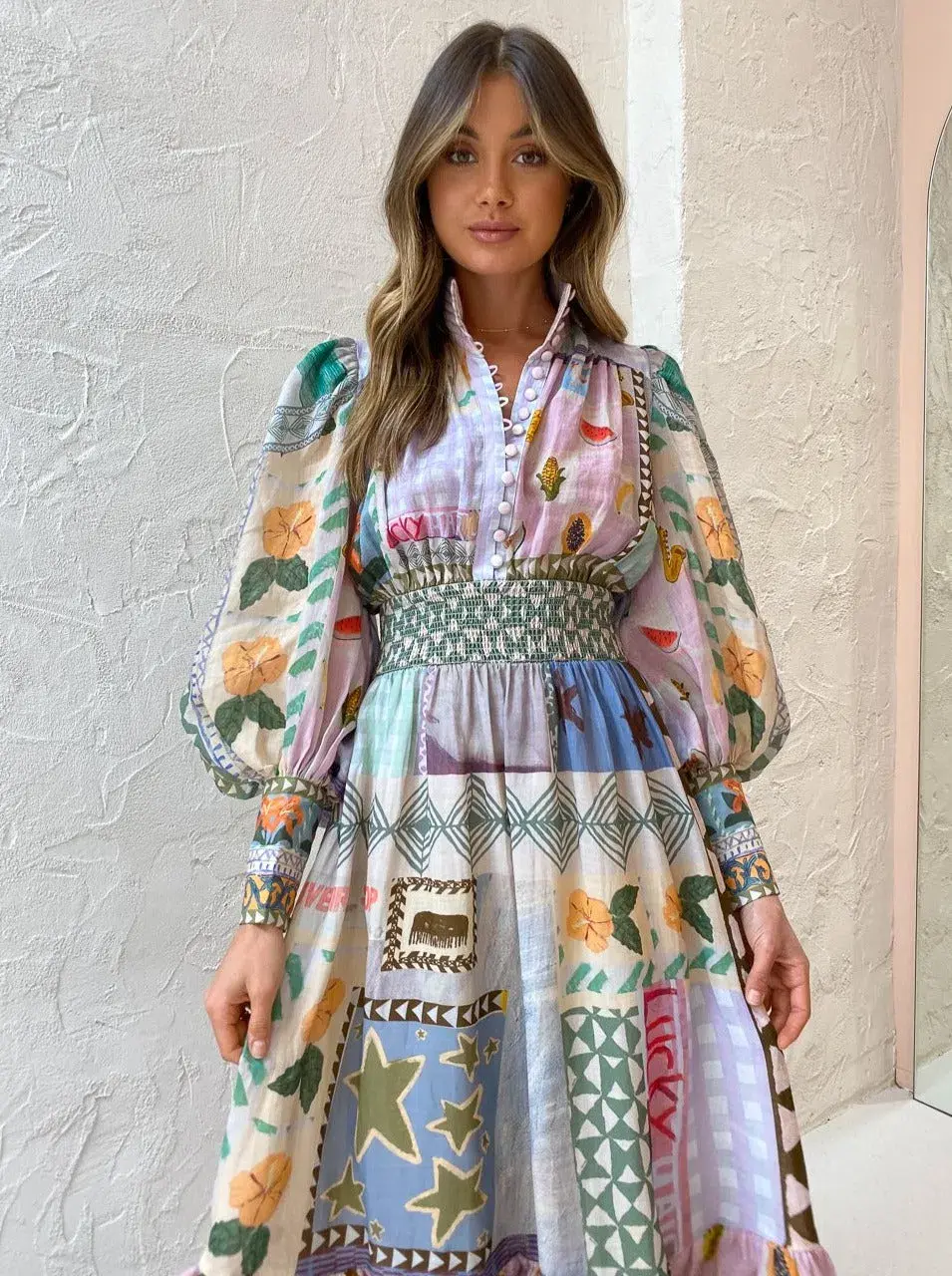 Alemais Emma Gale Shirt Dress Print Size 8 - Image 5