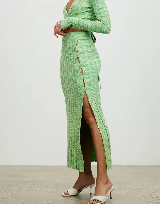 Lover Harriet Knit Top and Midi Skirt Set Print Size 8 for rent on The Volte - main image