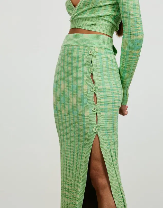 Lover Harriet Knit Top and Midi Skirt Set Print Size 8 for rent on The Volte - main image