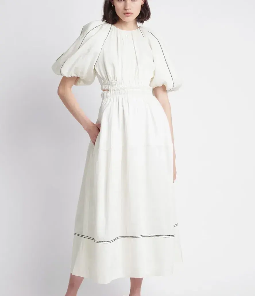 Aje Euphoria Cutout Dress White Size 8 - Image 1