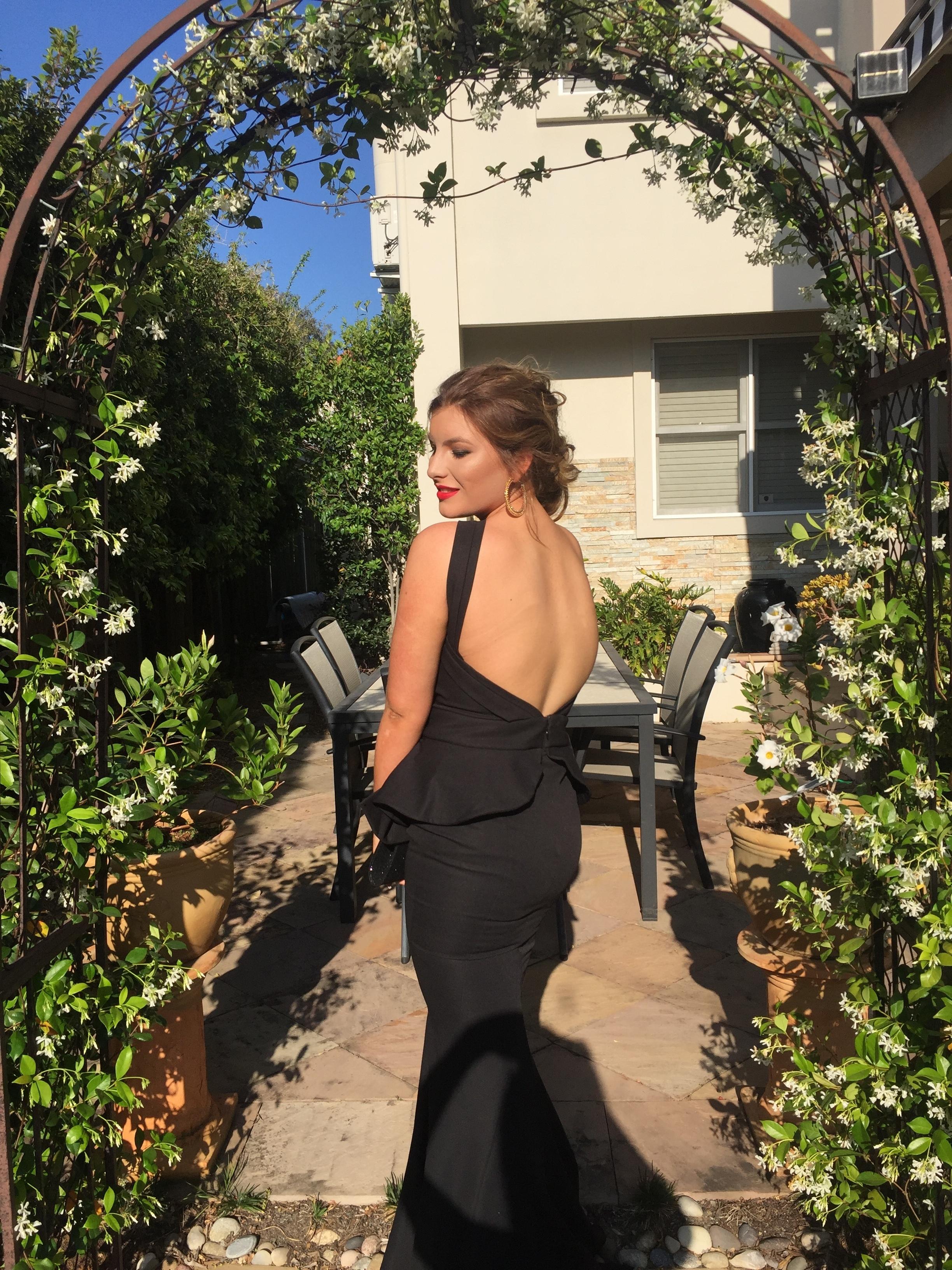 Elle Zeitoune Black Peplum formal dress - Image 2