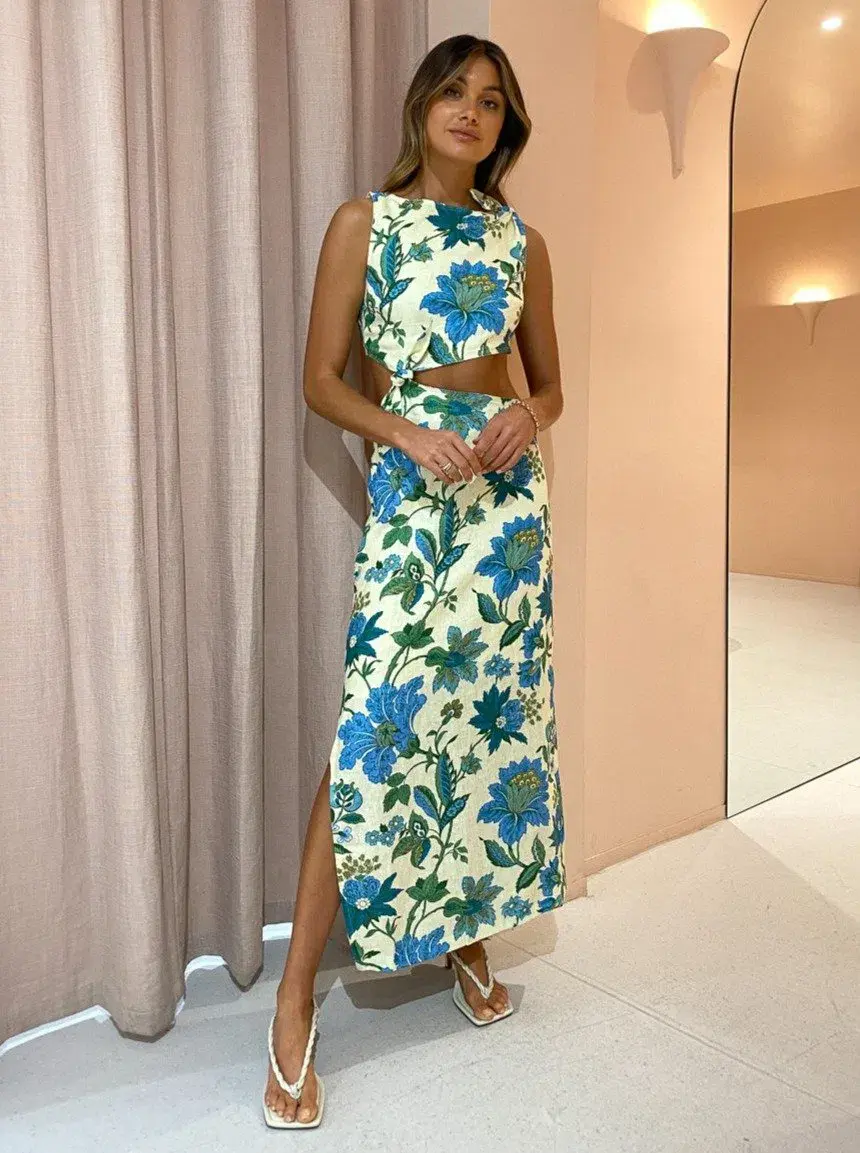 Sir the Label Alexandre Knot Dress Print Size AU 10  - Image 3