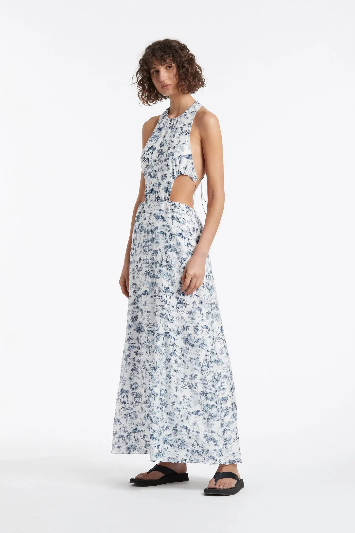 Sir the Label Dimitri Open Back Dress Print Size 12 - Image 2