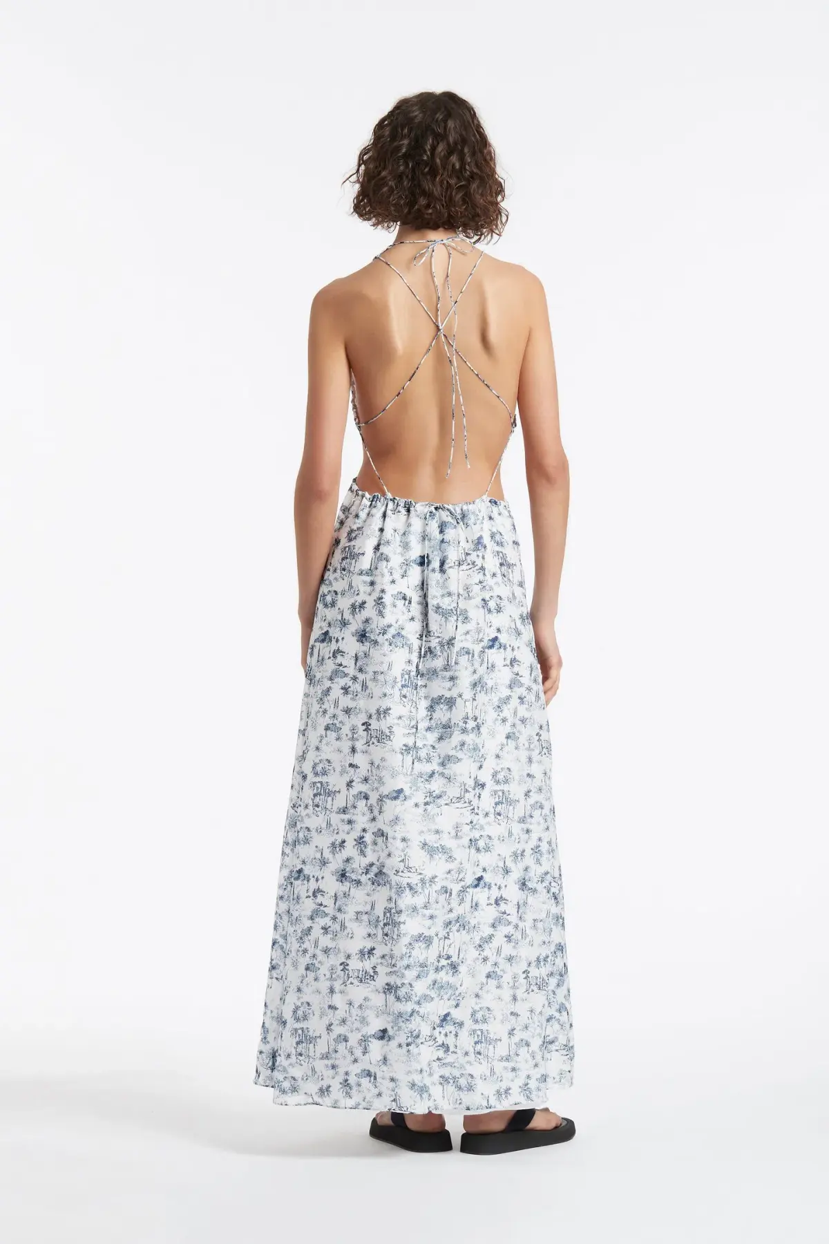 Sir the Label Dimitri Open Back Dress Print Size 12 - Image 3
