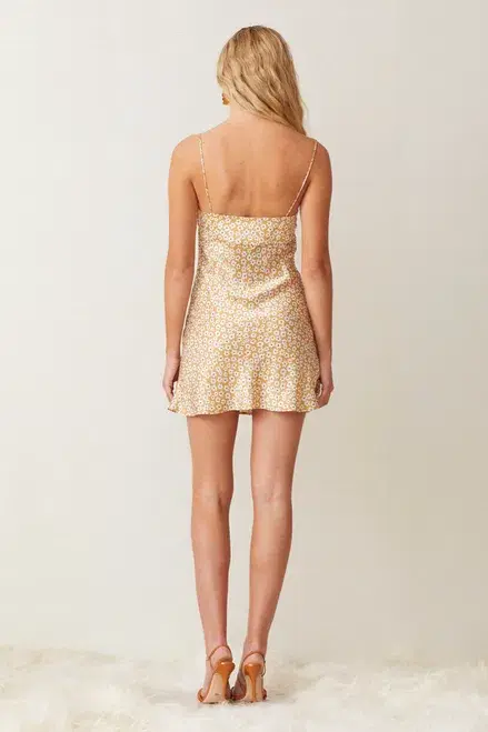 Bec & Bridge Zoe Mini Pleat Silk Dress Floral Size 8  - Image 3