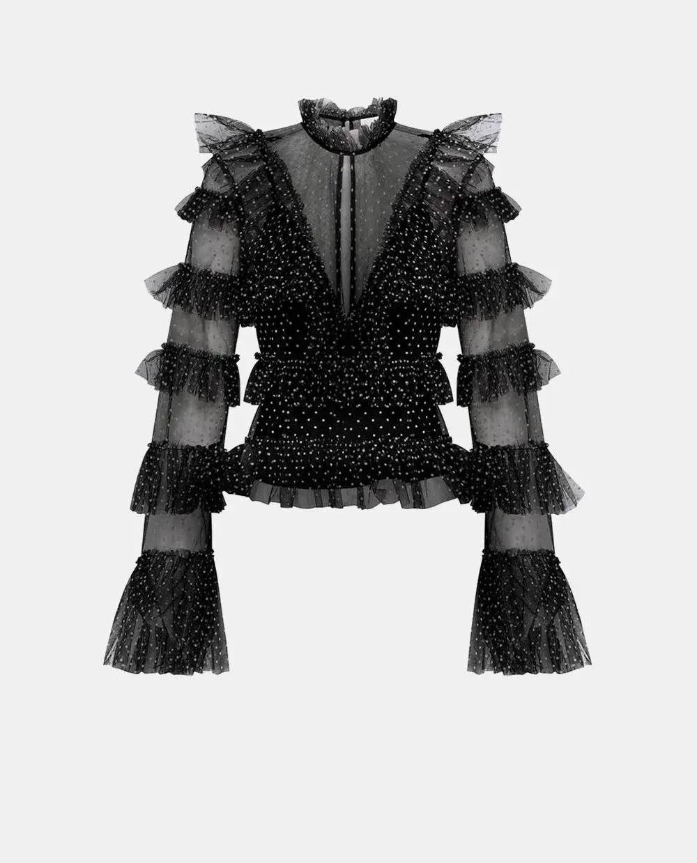 The Alice McCall Tokyo Skies Top Black Size 8 for rent on The Volte - main image