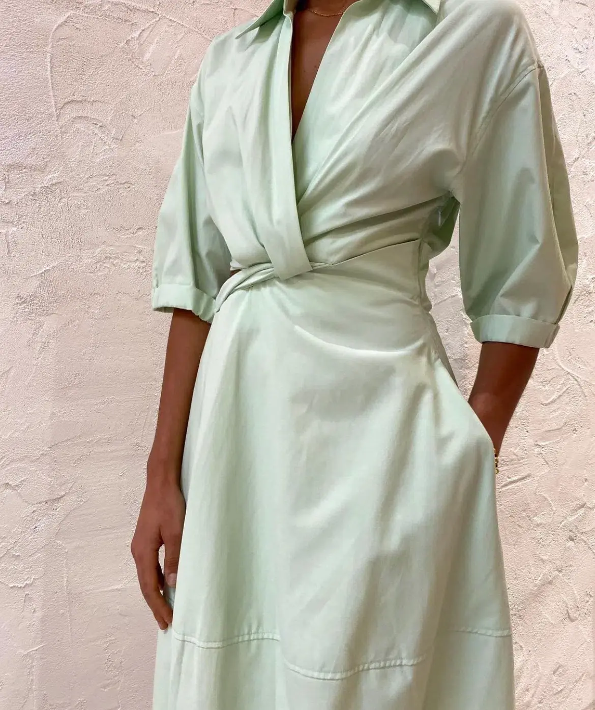 Camilla and Marc Kyra Cocoon Midi Dress Sour Apple Size 6 - Image 3