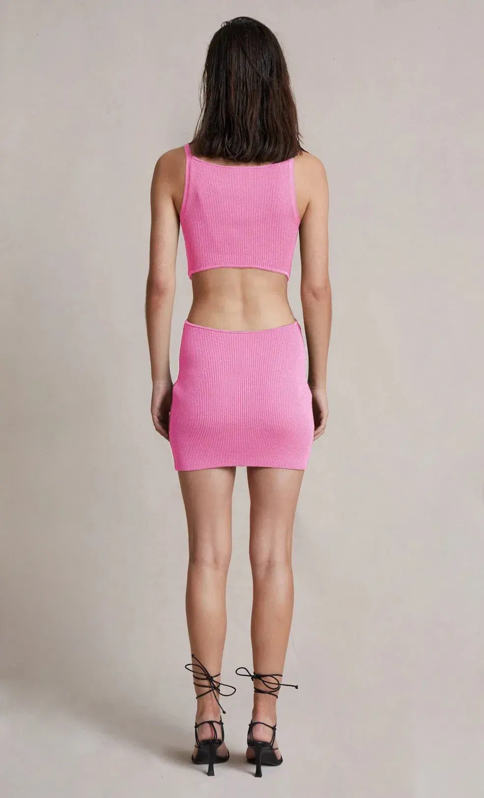 Bec & Bridge Mason Knit Mini Dress Pink Size 10 - Image 4