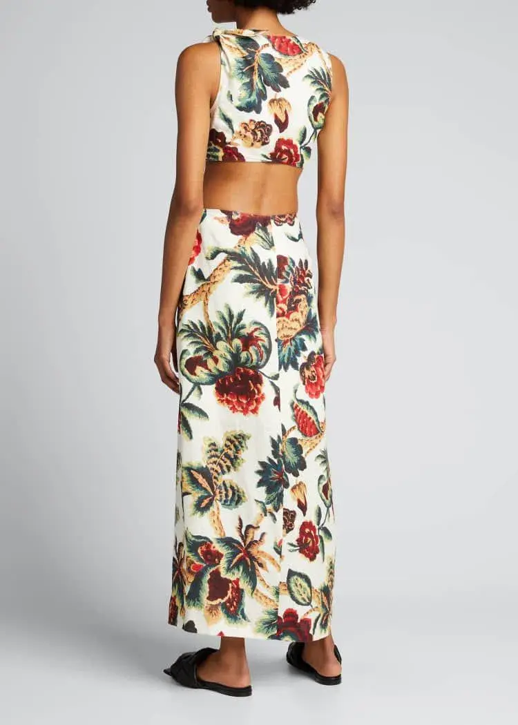 Sir The Label Ambroise Knot Dress Print Size AU 10 - Image 2