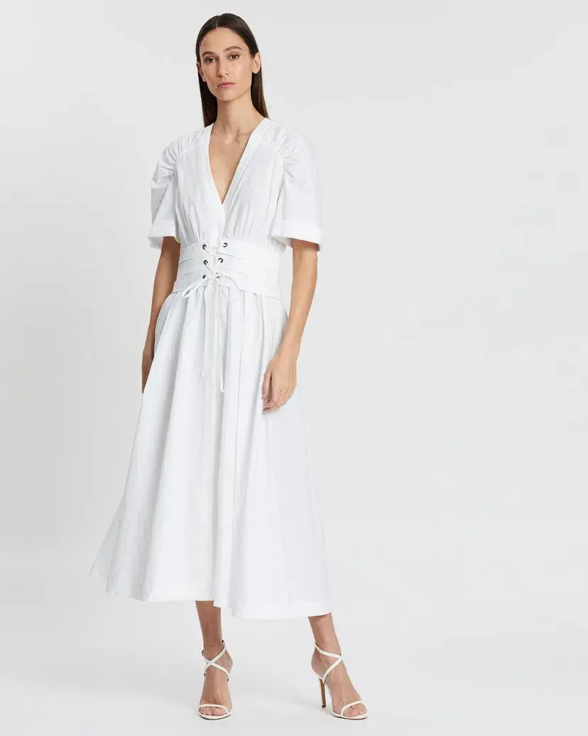 Bec & Bridge Surfari Midi Dress  Ivory Size 10 - Image 1