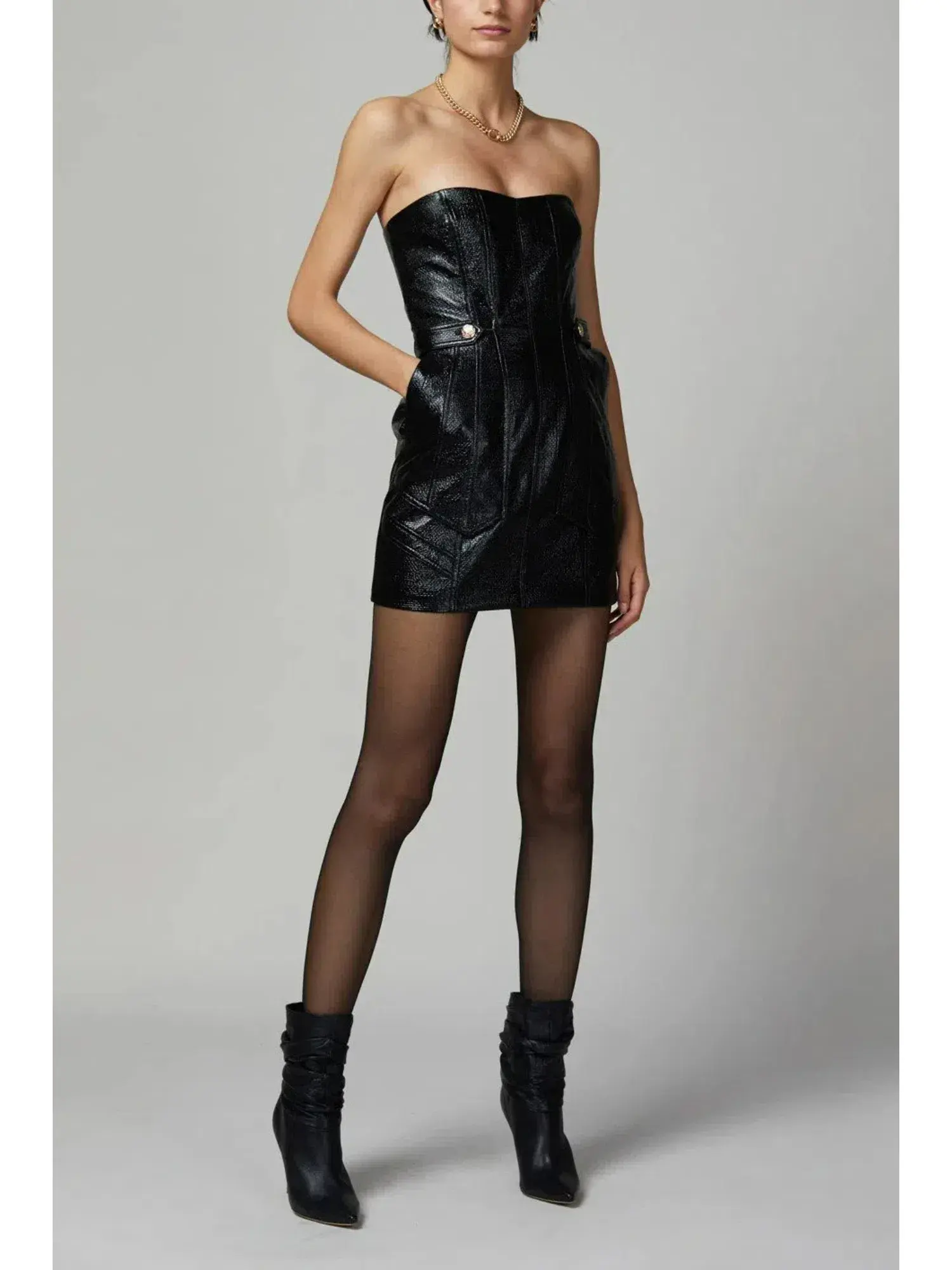 Bec & Bridge Yvette Mini Dress Black Size AU 6 - Image 1
