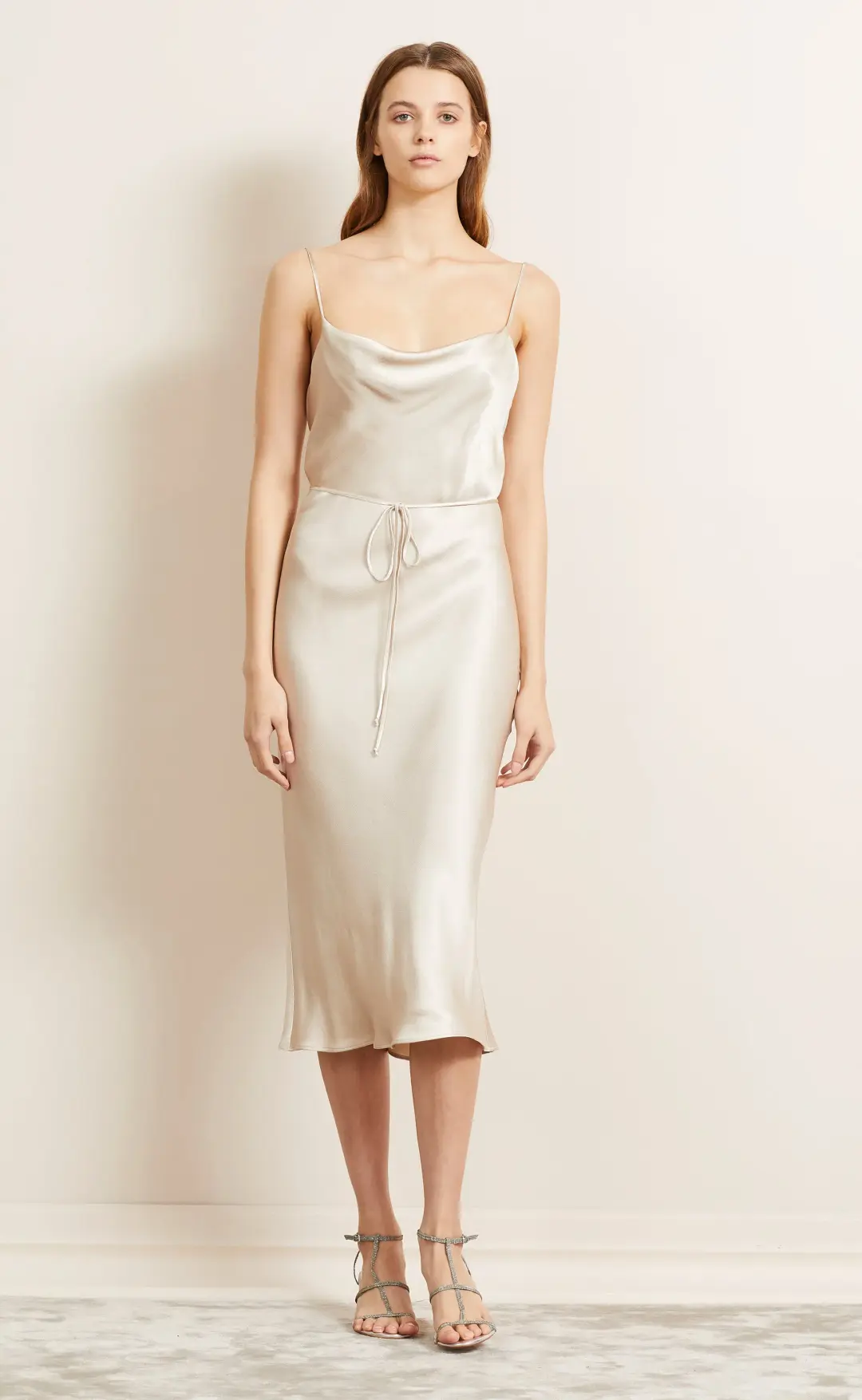 Bec & Bridge Moon Dance Slip Dress Sand Size 6 for rent on The Volte - main image