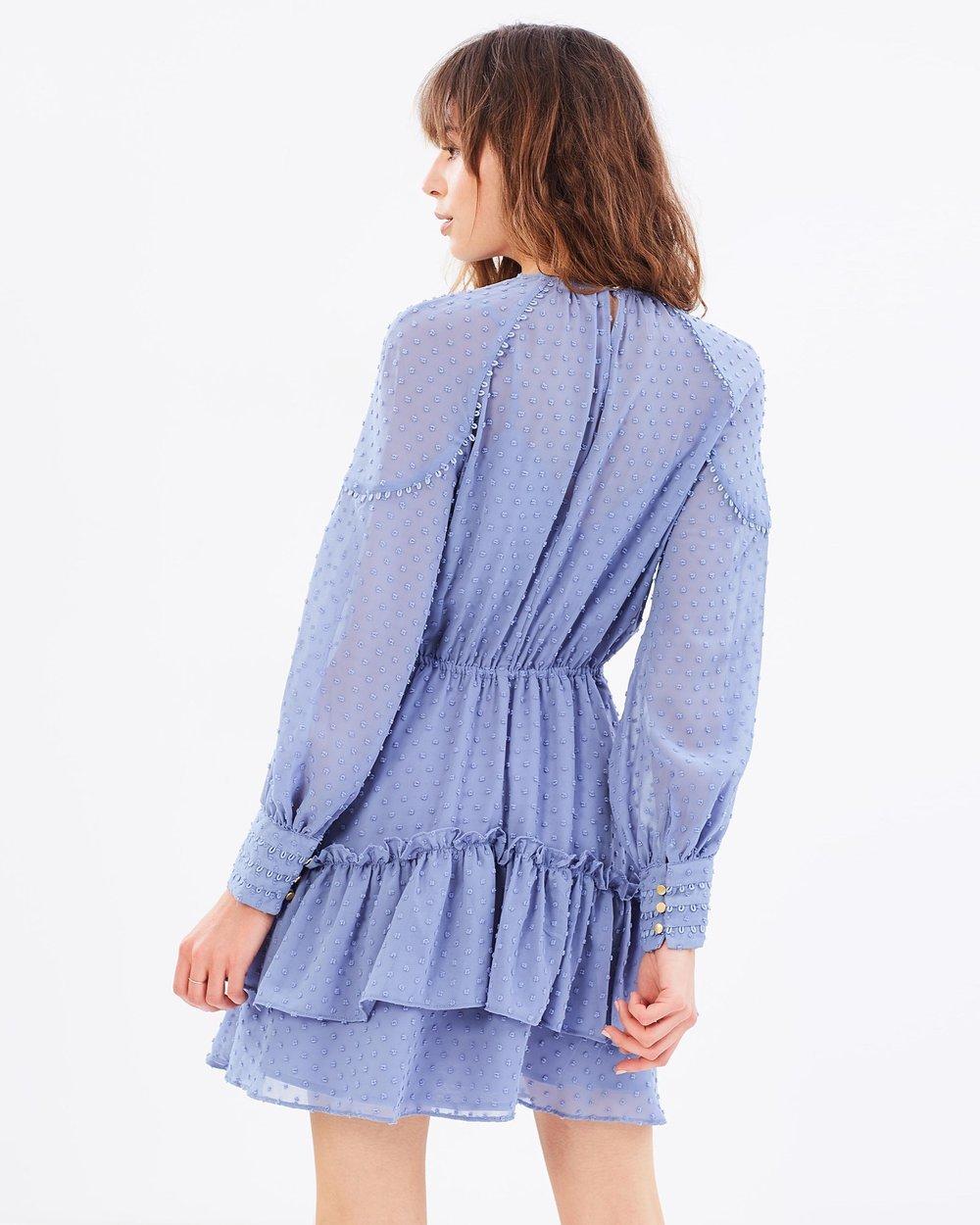 Talulah Sweet Allure Long Sleeve Mini Dress Purple Size 6 for rent on The Volte - main image