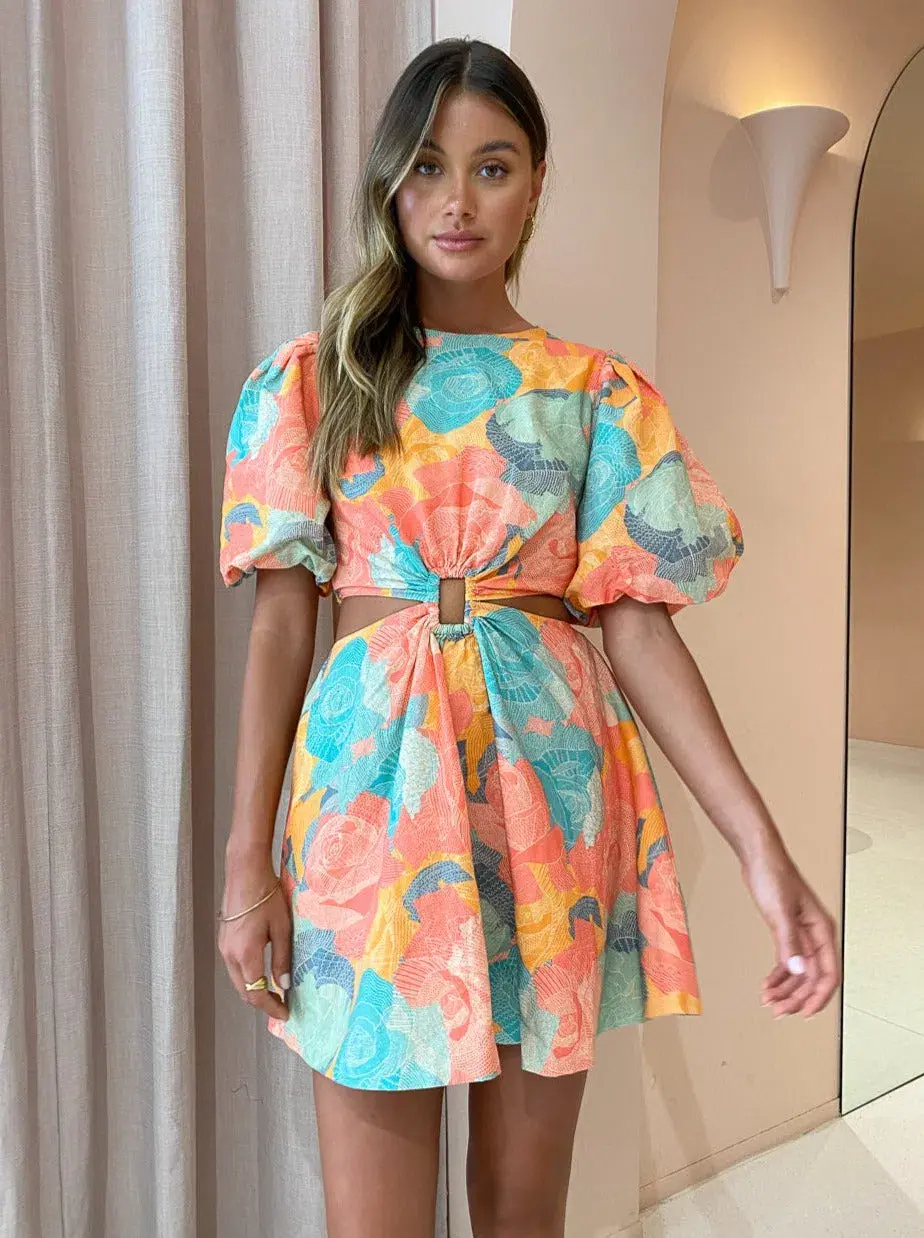 New Romantics Dolce Vita Short Sleeve Mini Dress Summer Rose Size 8 - Image 2