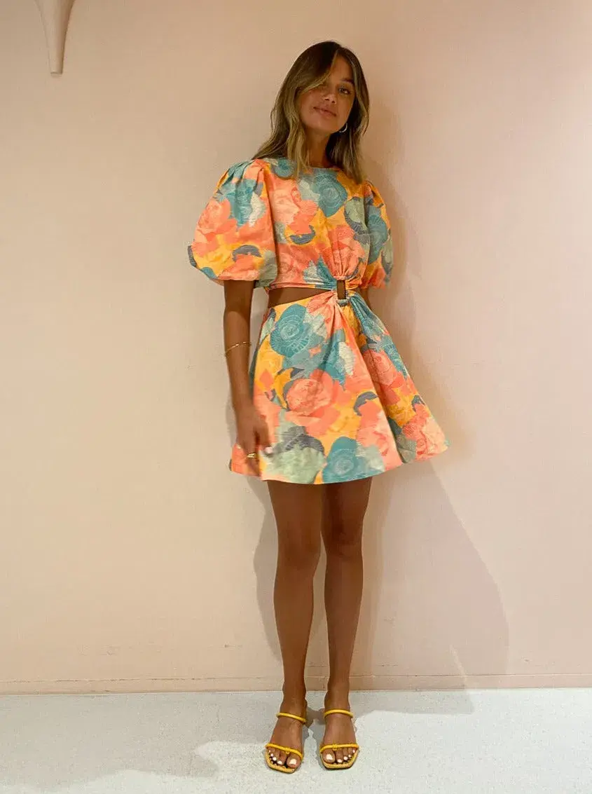 New Romantics Dolce Vita Short Sleeve Mini Dress Summer Rose Size 8 for rent on The Volte - main image