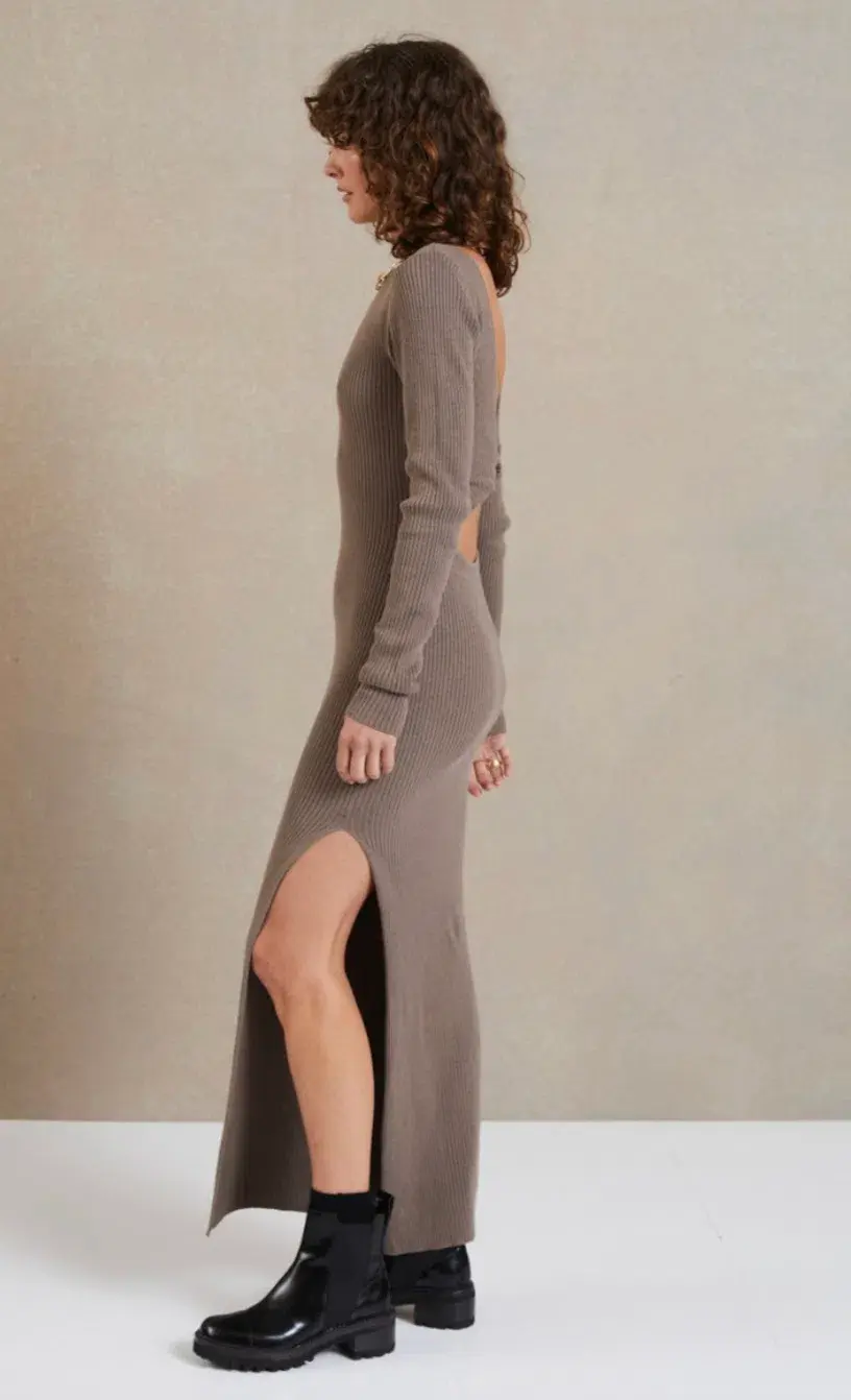 Bec and Bridge Silt Riviera Long Sleeve Dress Gray Size 12  - Image 3