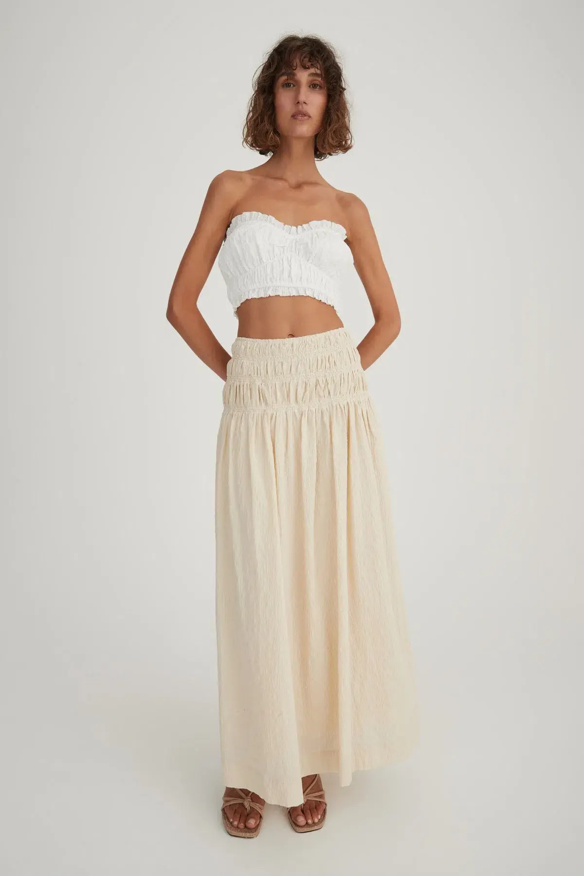 Hansen and Gretel Tully Top & Costello Skirt Set Beige Size 8  - Image 5