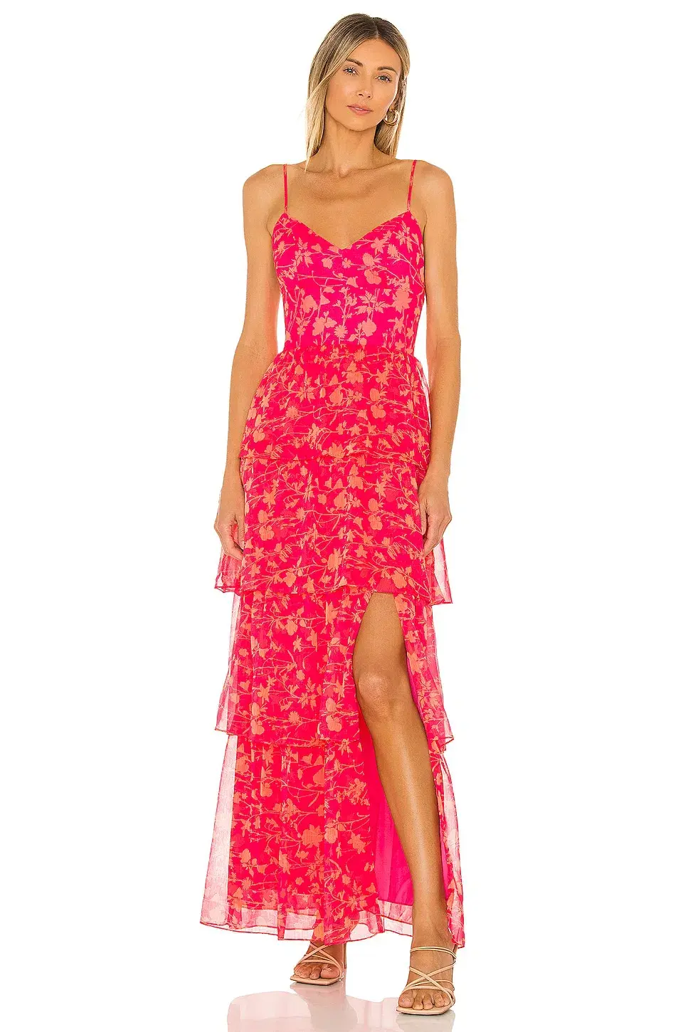 Amanda Uprichard Thaddea Maxi Dress Pink Size 10 - Image 1