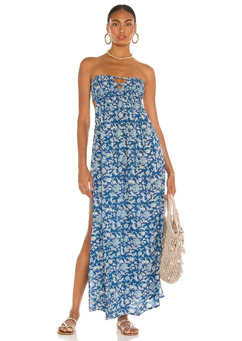 Indah Flamingo Maxi Dress Blue Size 8 - Image 1