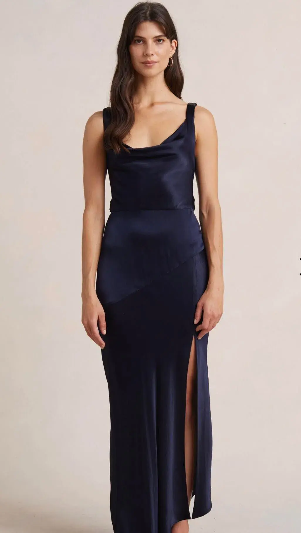Bec & Bridge Moon Dance Cowl Dress Navy Blue Size 8 - Image 4