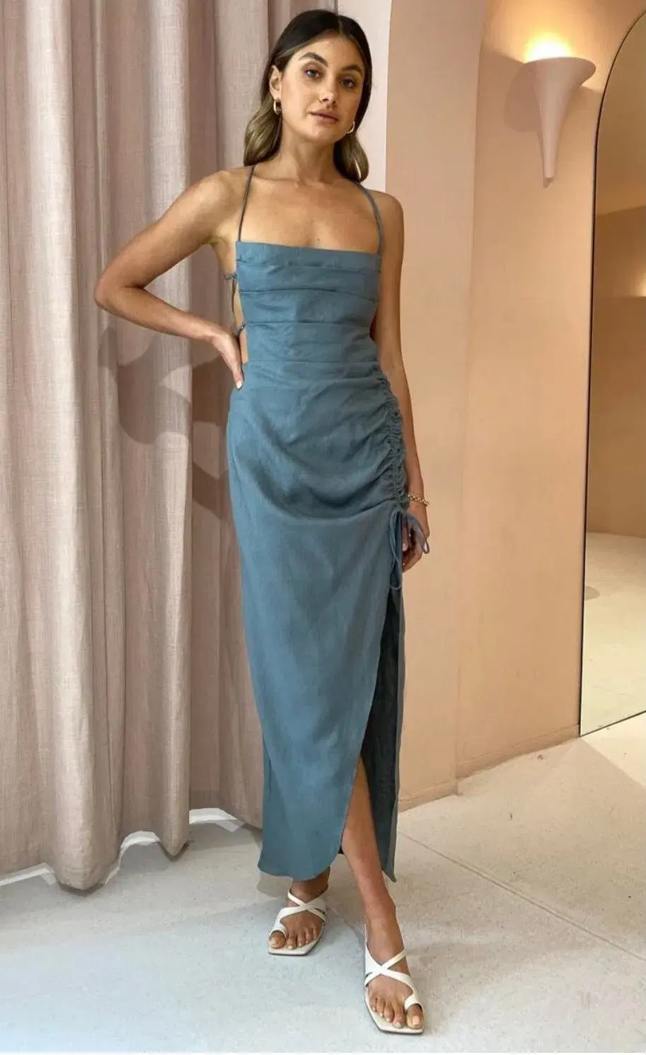 Rumer Loulou Maxi Dress Green Size 8 - Image 3