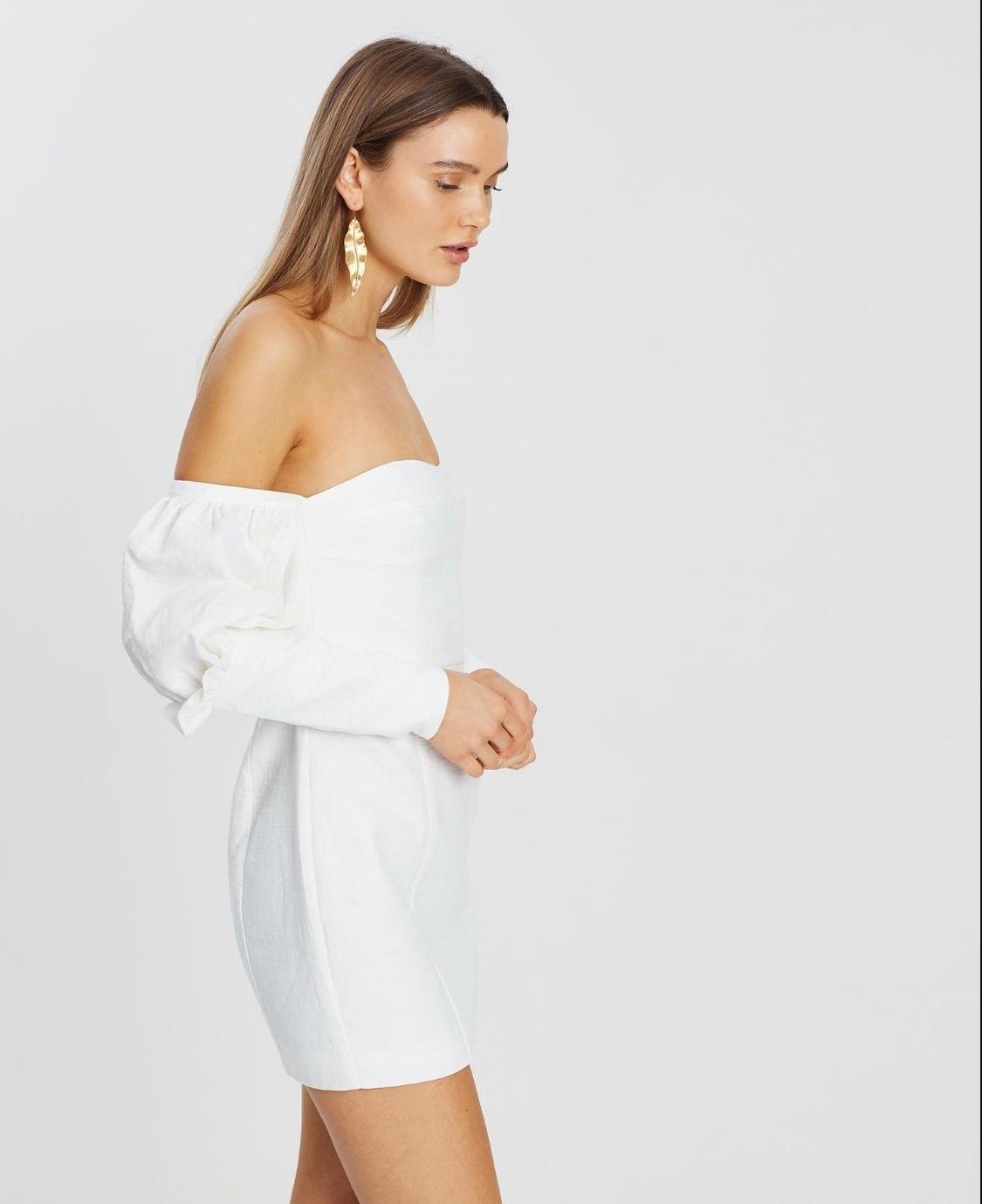 Asilio Off the Shoulder Mini Volume Sleeve Dress size 10 - Image 3