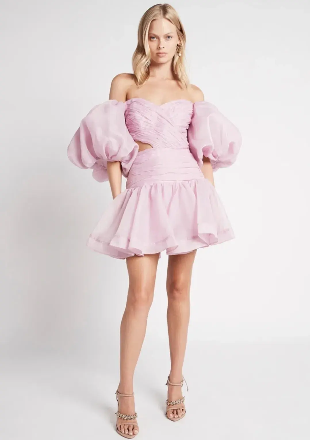 Aje Myriad Cut Out Mini Dress Lilac Purple Size 6 for rent on The Volte - main image