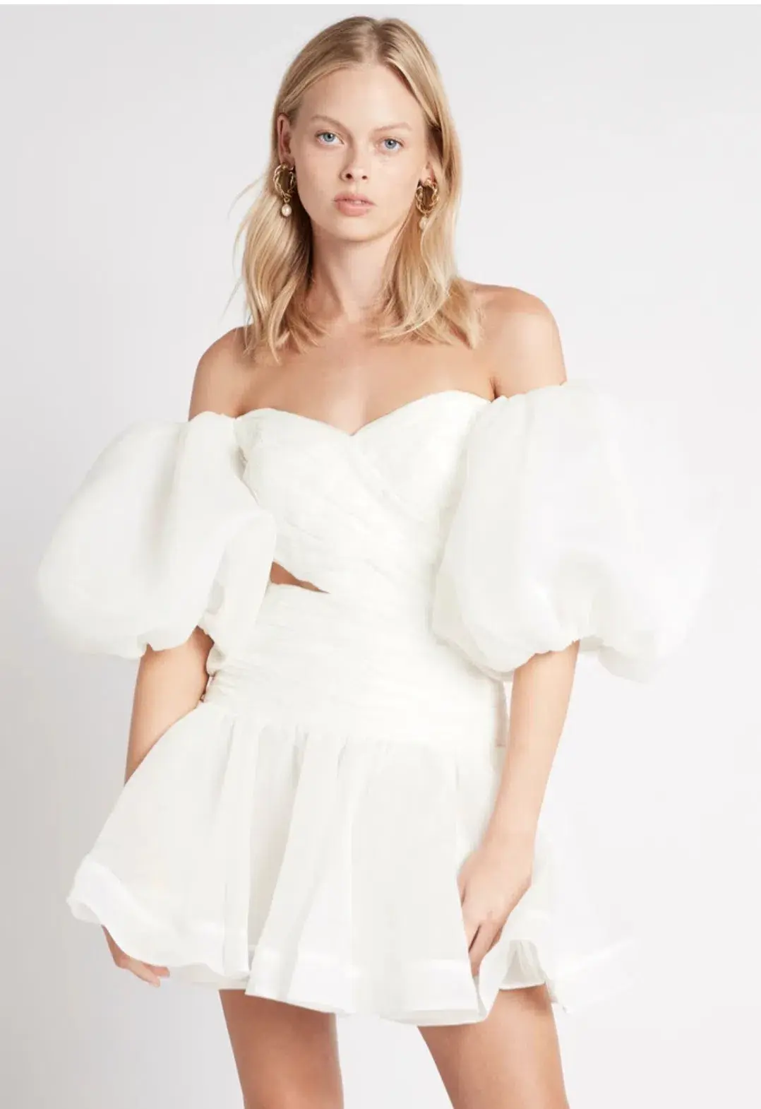 Aje Myriad Cut Out Mini Dress White Size 6 - Image 1