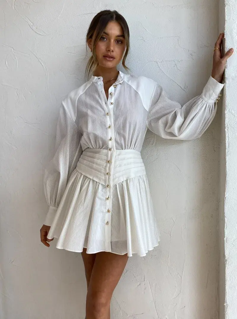 Acler Tyler Dress in Ivory White Size 8 - Image 3