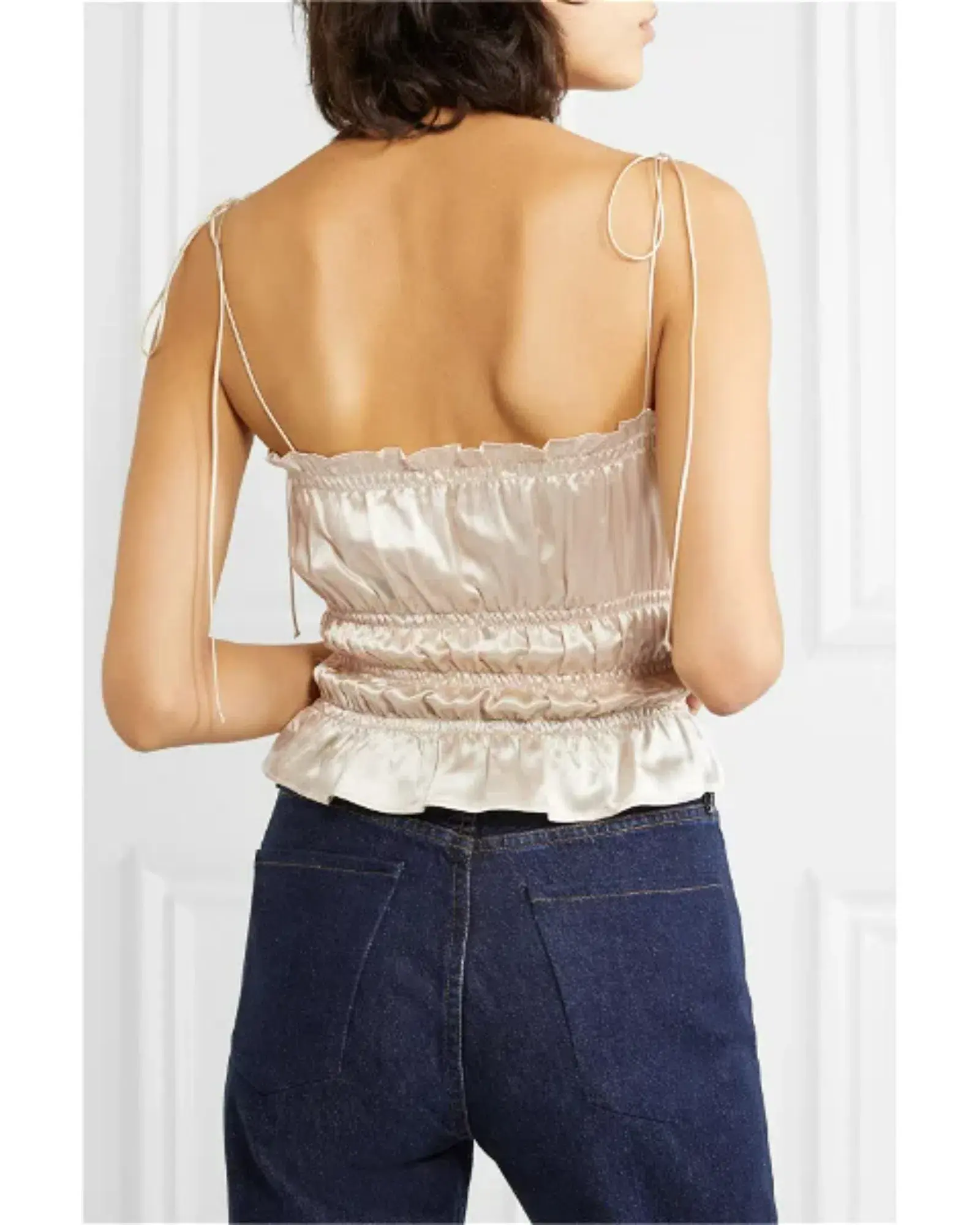 Reformation Viviana Top Cream Size AU 6 - Image 3