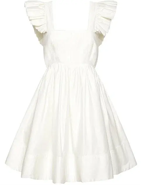 Aje Midsummer Mini Dress White Size 6 - Image 6