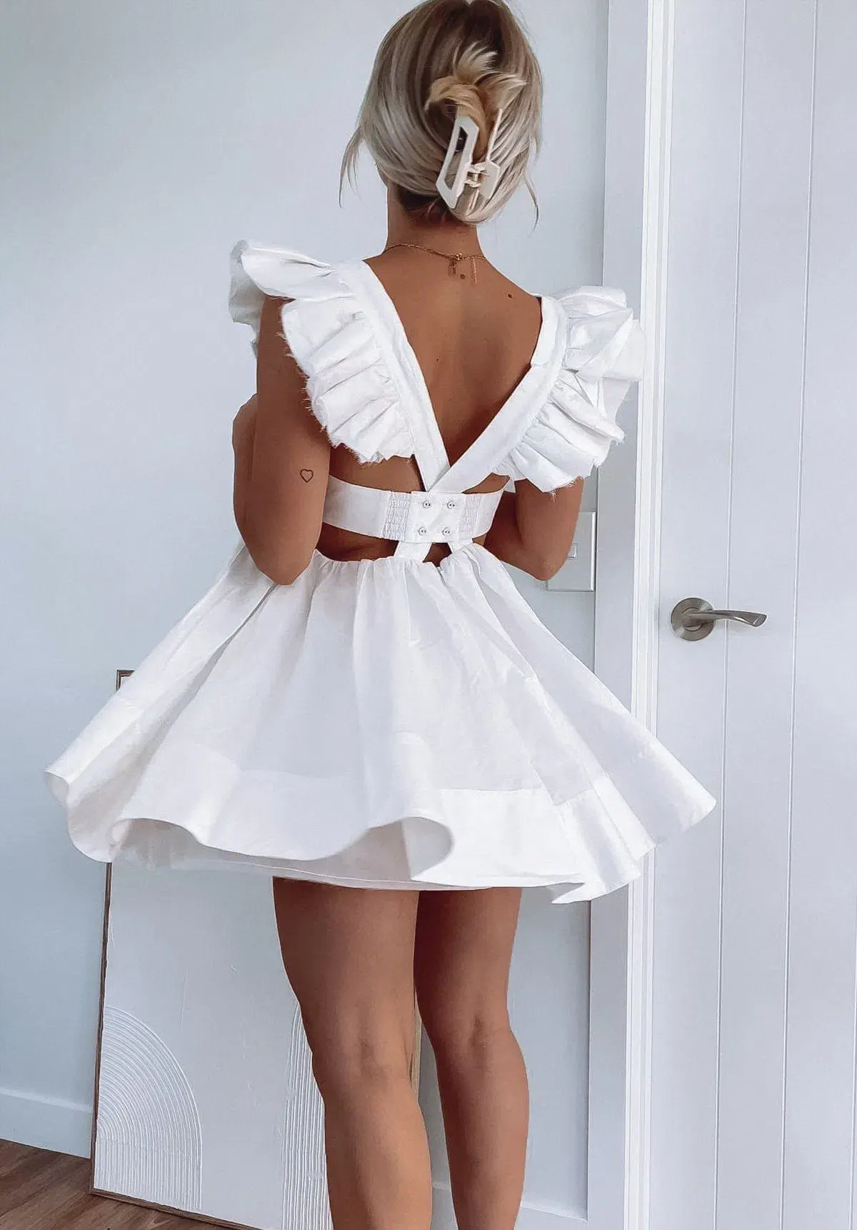 Aje Midsummer Mini Dress White Size 6 - Image 8
